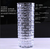 批发竹编制品欧式花瓶摆件富贵竹花瓶水晶玻璃花瓶客厅透明花瓶