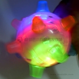 七彩灯发声发光跳跳球跳舞球 羊角球发光发光玩具3岁以上塑料10元