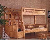 柏木床家具 儿童上下床子母床 双层床 高低床 抽屉楼梯床