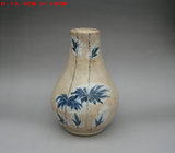 古玩收藏古董保真古瓷器  清哥釉青花瓶