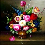 蒙娜丽莎十字绣印花牡丹花瓶十字绣客厅新款卧室欧式油画花卉系列