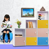 厂价直销 简约现代带门儿童书柜书架 自由组合储物柜收纳柜衣柜