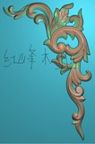 红峰木艺精雕图 灰度图浮雕图 欧式洋花门花床头花 角花26有线条