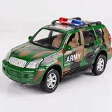 丰田普拉多 1:32 玩具警车 大灯 警笛声 合金汽车模型 玩具车