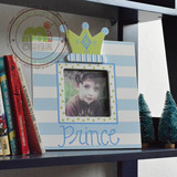 王子相框 皇冠可爱照片男孩相架 7寸特价画框 儿童房装饰创意摆件