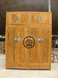YF0200榆木衣柜实木厚板大型衣橱储物柜大衣柜顶箱柜衣橱组合定做