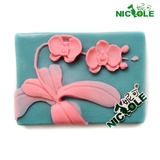 妮可DIY长方形花朵手工香皂肥皂模具silicone soap molds硅胶皂模