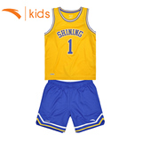 安踏童装男童 2016新款夏季大童篮球套装运动服舒适透气篮球服