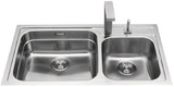 原装正品 弗兰卡水槽卡斯特系列 KTX620 瑞士流行 复式不锈钢双槽