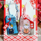 【满20包邮】日式御守日本祈福袋手机链平安护身符幸福猫咪 中号
