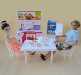 芭比娃娃玩具套装Barbie女孩儿童送礼 过家家 全套厨房