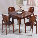 餐桌 实木餐桌可伸缩小户型桌子象牙白餐桌椅组合两用折叠多颜色