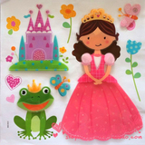 幼儿园教室装饰品*3D立体DIY组合墙贴纸*黑板报儿童房*青蛙与公主