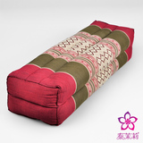 午睡枕东南亚风情泰国进口棉质长方形靠枕 沙发靠垫瑜伽靠包红色