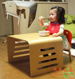 原装出口日韩实木儿童桌椅套装0-6岁游戏餐桌4档升降椅幼儿园桌椅