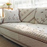 灵动沙发垫加厚组合全棉沙发坐垫沙发套欧式田园沙发巾沙发罩防滑