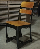 欧式工业loft怀旧风格多层板铁艺复古学生椅子餐椅咖啡馆椅现货
