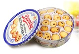 包邮 Danisa/丹麦皇冠曲奇 饼干烘焙 印尼进口 蓝铁皮罐装 908g