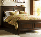 圣奇尼 汉斯系列美国橡木床 实木床 双人床 皇帝床 出口工厂现货