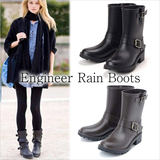 欧美时尚雨鞋女式中筒雨靴女士套鞋防水靴防滑韩版冬季保暖水鞋
