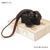 cam-in 真皮牛皮 圆孔型 编织款数码相机背带 莱卡 富士肩带CS220