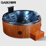 观博GBM3067 2.04米户外圆形SPA大池浴缸 进口珠光板 多功能配置