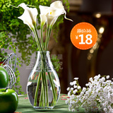 透明玻璃花瓶 欧式餐桌小花瓶  现代简约时尚家居摆件饰品装饰品