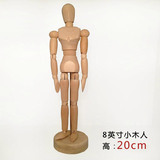 美术绘画 8寸小木人 木头人 人体模型 木偶人 木模型 男女可选