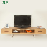 及木家具 现代简约北欧设计 榉木白橡黑胡桃实木木皮电视柜DG004
