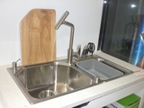 正品 普乐美FK507 双槽带台控刀具 高端厨房洗菜盆 304不锈钢水槽