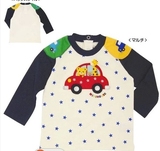 mikihouse 小汽车贴布外套长袖 儿童男女孩婴儿卫衣童装独家定制