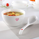 酒店韩式创意结婚餐具套装骨瓷泡面碗米饭碗可爱情侣碗筷陶瓷汤碗