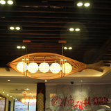 新中式吊灯田园创意鱼灯具东南亚客厅餐厅个性日式茶楼艺术灯饰