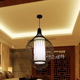 现代中式吊灯东南亚灯具简约客厅餐厅卧室书房竹编创意个性灯饰