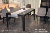 品牌家具-正品斯可馨家8196餐桌1.6米黑橡木高端餐桌