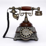 包邮欧式宫廷复古旋转拨盘电话机老式拨号古董电话机欧式仿古电话