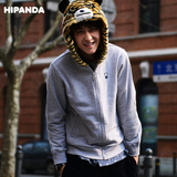 HIPANDA 你好熊猫 设计潮牌 男款 斑纹连帽卫衣