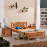 1米 1.2米 1米2 单人床 实木床 橡木床 家具儿童床小房现代特价床
