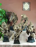 老虎 马 老鹰 豹子 狼 摆件 创意家居装饰品 动物铜雕塑 开业礼物