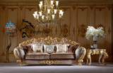博帝国家业顶级欧式沙发纯法式实木雕花描金进口真皮布正品沙发