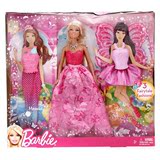 芭比娃娃正品 女孩玩具Barbie童话换装公主仙子美人鱼 礼物 X9457