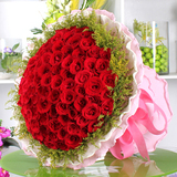 99朵红玫瑰成都同城鲜花花店速递求爱情人节七夕圣诞节生日礼盒