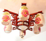 中式古典6头陶瓷灯具 宫灯 客厅灯书房灯 吸顶灯茶楼灯饰D538