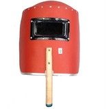 7月特价 优质 手持式红色电焊帽 包边电焊面罩 电焊帽
