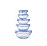 宝洁赠品 玻璃碗5件套 保鲜碗 钢化玻璃碗带盖子 可批发