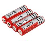 正品神火UITRAFIRE强光手电电池18650头灯矿灯充电锂电池5节包邮