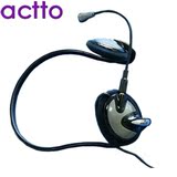 ACTTO头戴脑后式 电脑耳机 带插拔式麦克风 潮可爱运动长线控耳麦