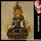 【佛缘汇】尼泊尔进口 纯手工7寸青铜镀金 地藏王菩萨 纯铜 佛像