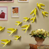 欧式小鸟树脂立体墙贴壁饰可移除家居客厅沙发电视背景墙面装饰品