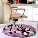 尼西米 圆形韩国丝地毯电脑椅垫日式卧室办公室转椅子垫100cm紫色